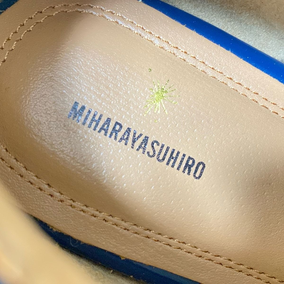  ミハラヤスヒロ スリッポン 26 メンズ シルバー ダークネイビー エスパドリーユ レザー スリッポン 靴