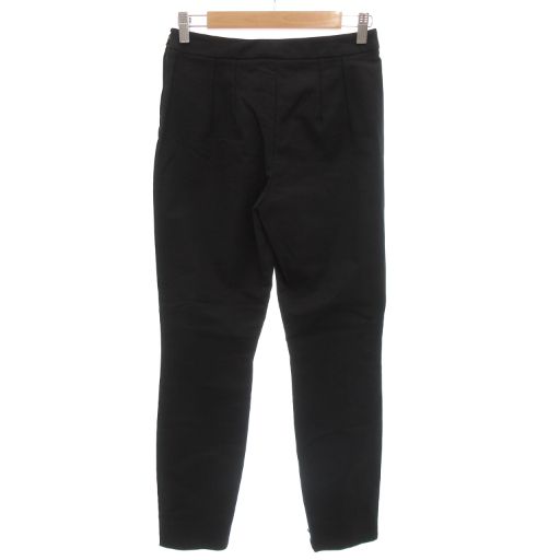 ドルチェ-ガッバーナ ドルガバ DOLCE-GABBANA ストレッチパンツ スキニー 裾ジップ 38 黒 ブラック GV GY19