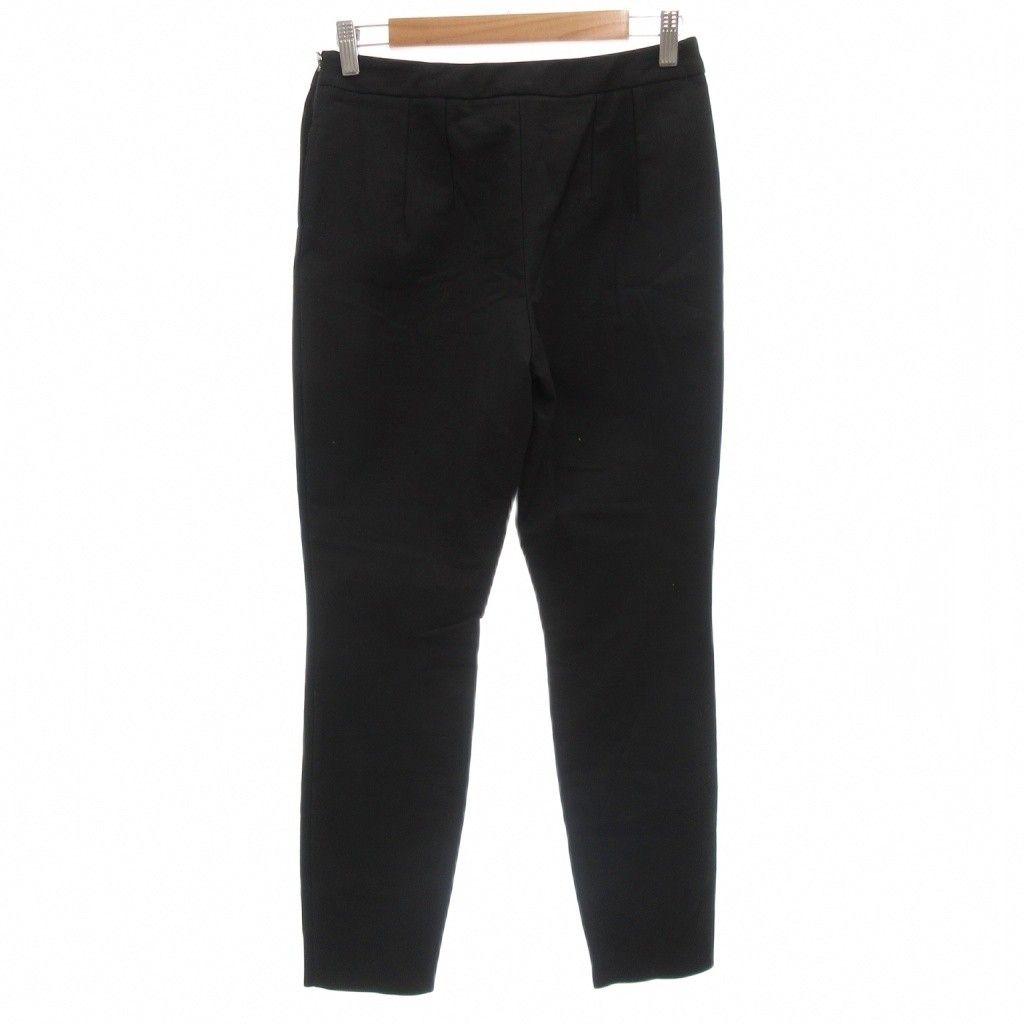 ドルチェ-ガッバーナ ドルガバ DOLCE-GABBANA ストレッチパンツ 40 裾ジップ イタリア製 タック 黒 ブラック GV GY19