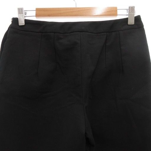 ドルチェ-ガッバーナ ドルガバ DOLCE-GABBANA ストレッチパンツ 40 裾ジップ イタリア製 タック 黒 ブラック GV GY19 DECORATOM_COM_BR