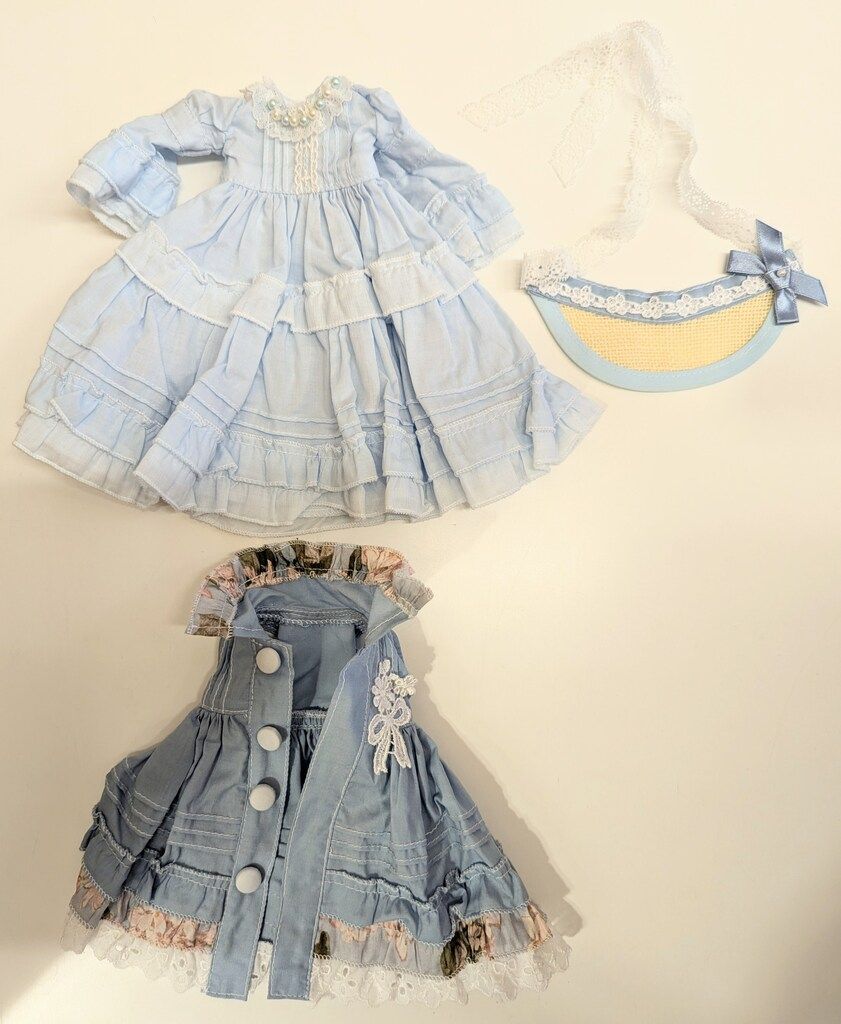 lacrimosa 幼SD 重ね着ドレス 水色×淡い水色