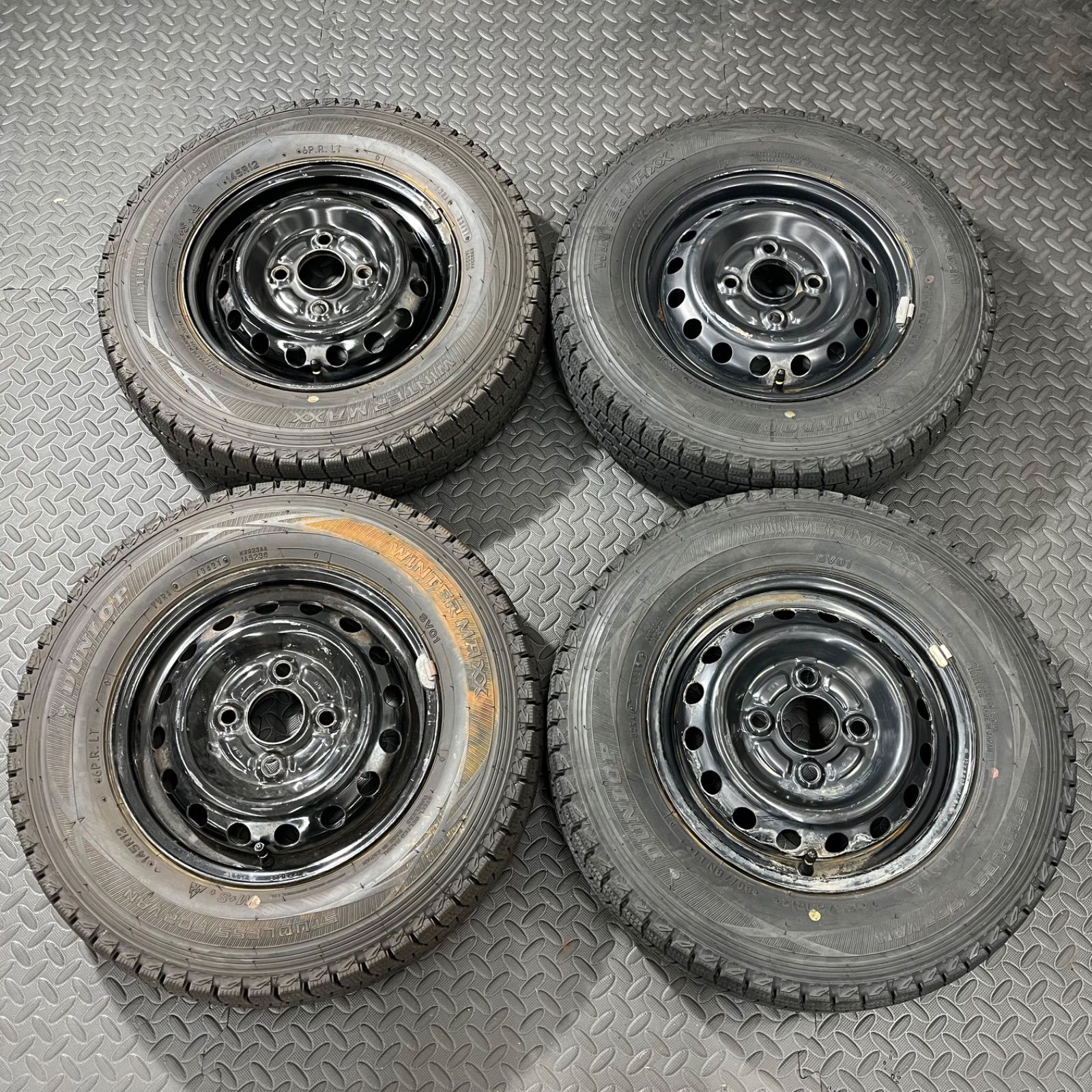 19 21年製 145 R 12 6 PR LT ダンロップ ウインターマックスSV 01 ホンダ アクティ スタッドレスタイヤ 冬タイヤ 1159 E