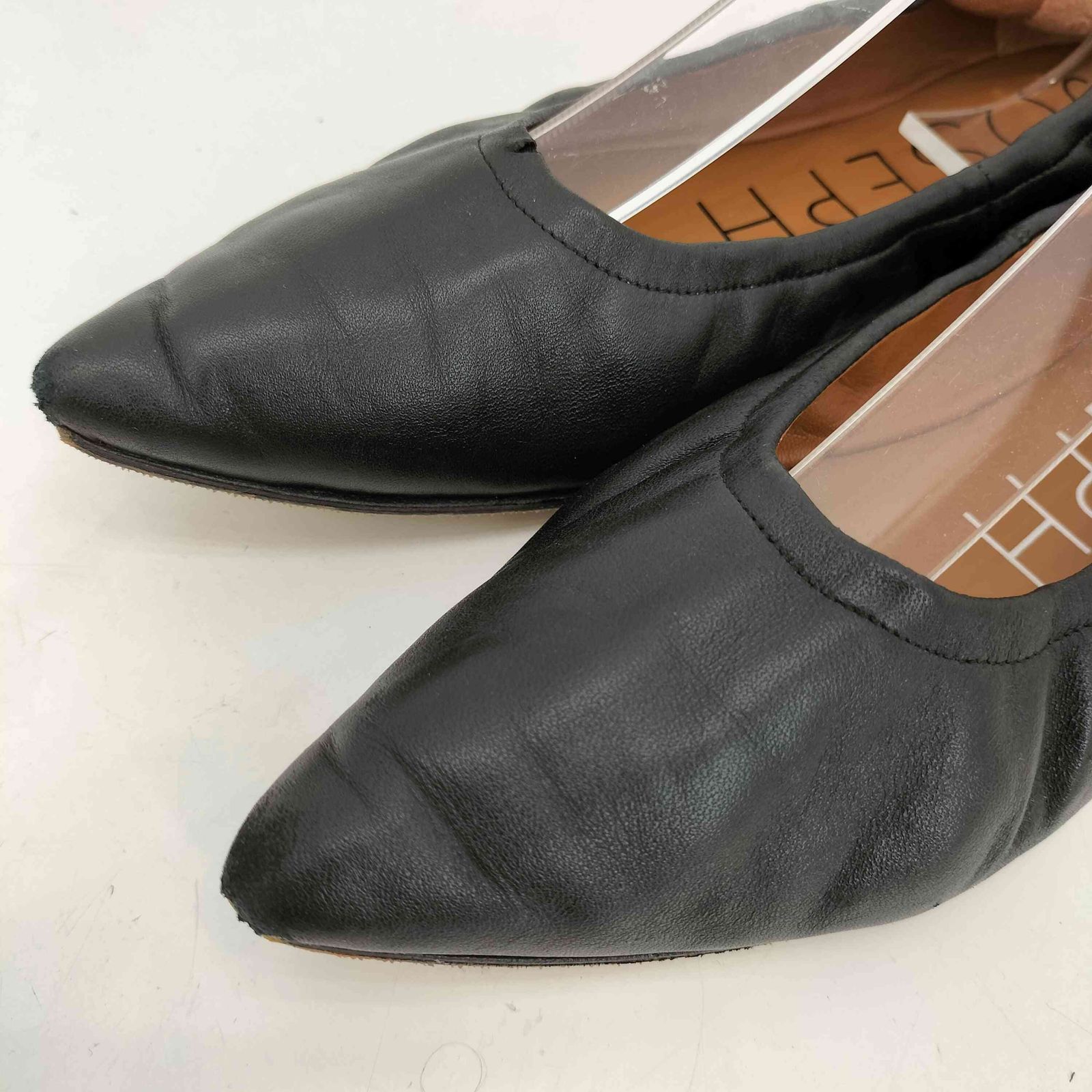 【確認用】【新品】JOSEPHジョゼフ／ ポインテットトゥ フラット シューズ ジョゼフ JOSEPH バレエ レザーフラットシューズ レディース 37 1/2