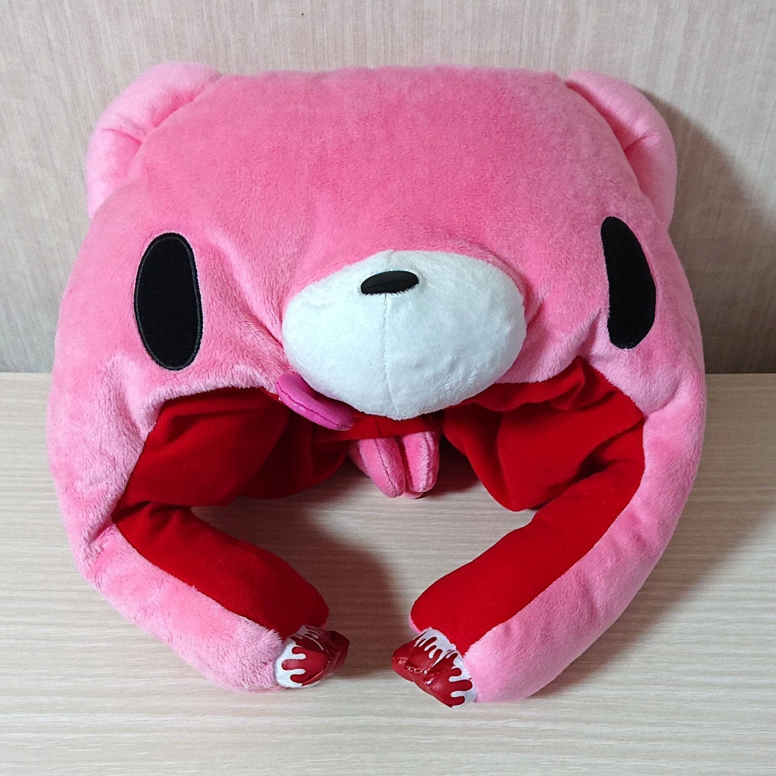 グル~ミ~まるかぶりキャップ ピンク チャックスGP いたずらぐまのグルーミー 帽子 ぬいぐるみ