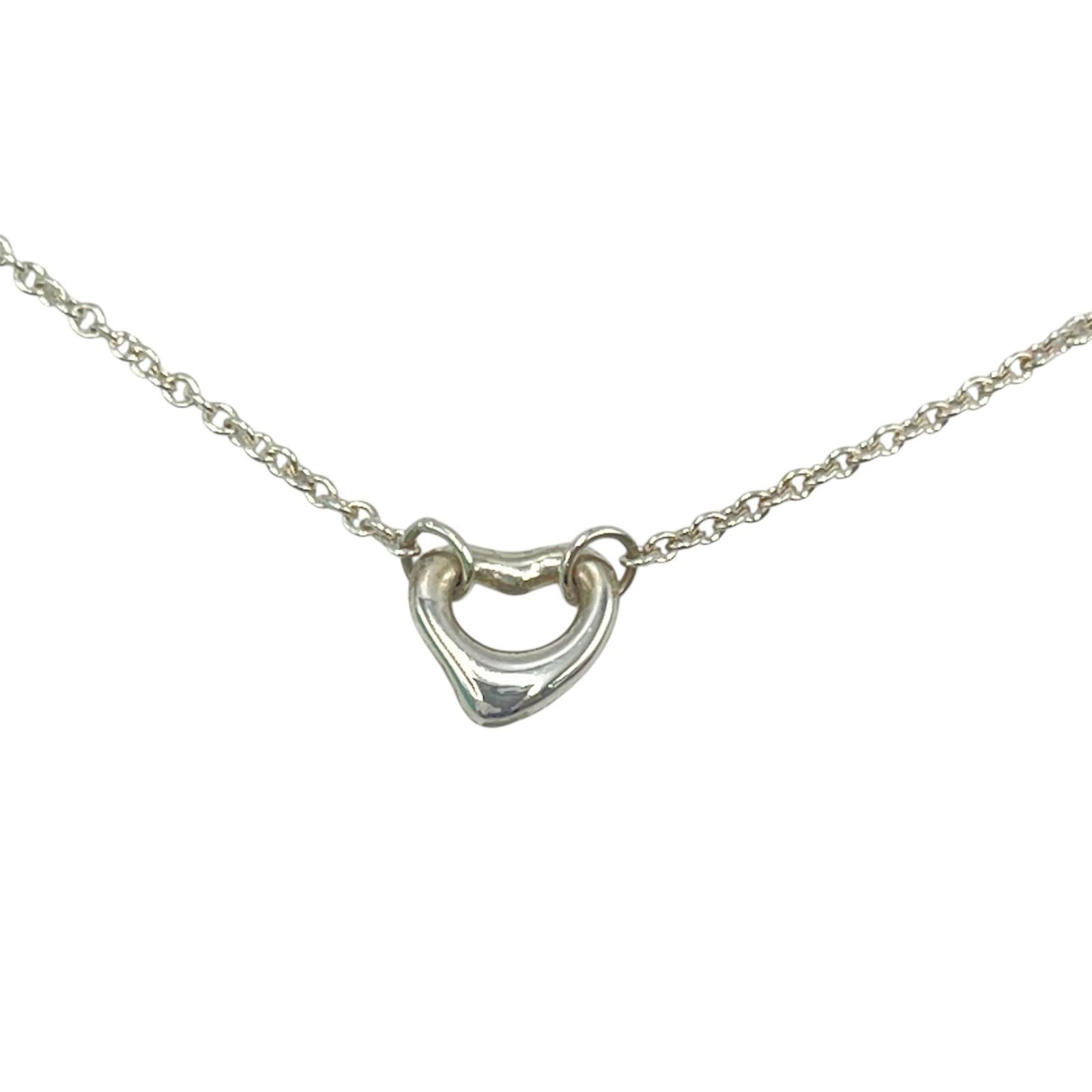 ティファニー TIFFANY-Co. ブレスレット バイザヤード オープンハート 2Pダイヤモンド シルバー925 レディース