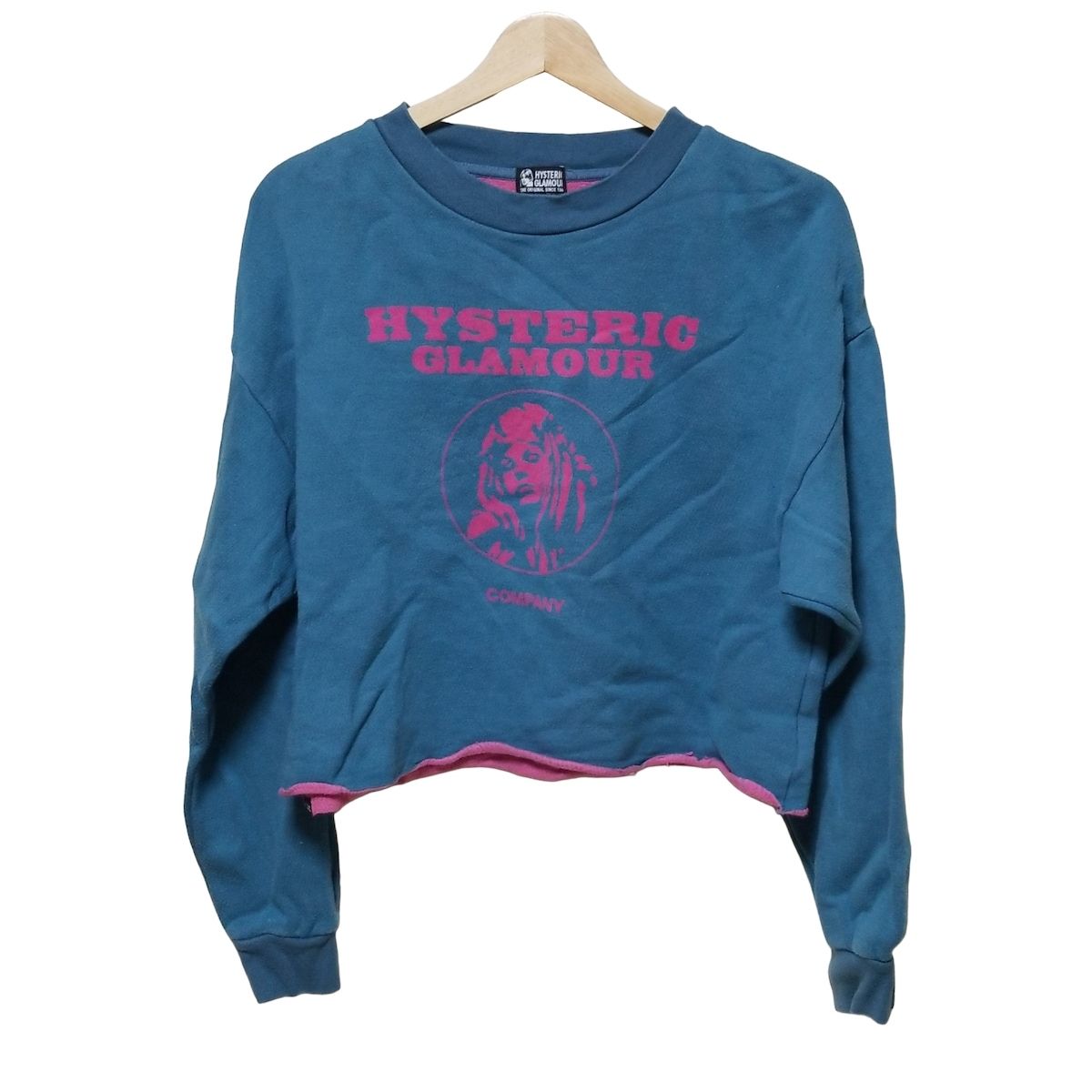 HYSTERIC GLAMOUR ヒステリックグラマー トレーナー サイズF レディース - ブルーグリーン×ピンク 長袖