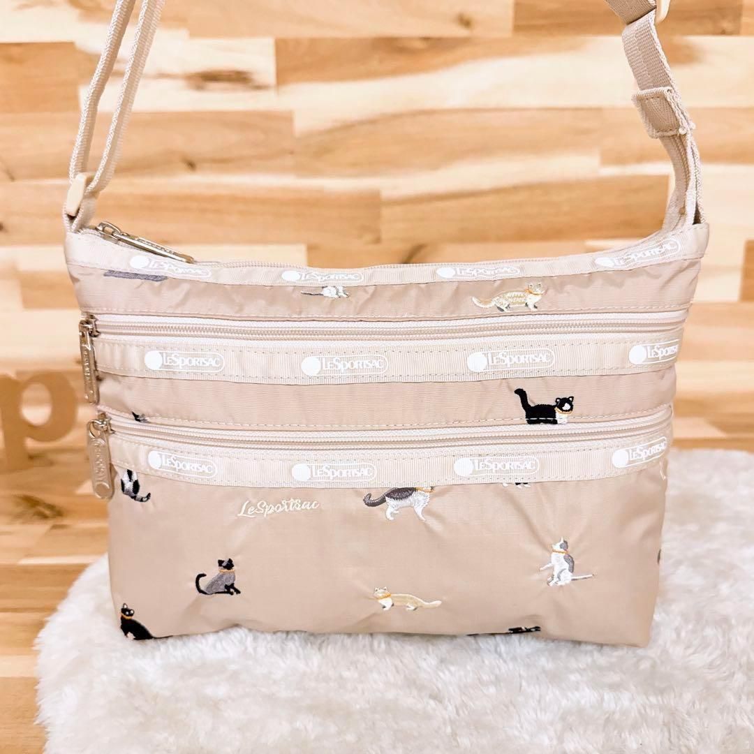 レスポートサック】キャット猫ネコ 刺繍 ショルダーバッグ レスポートサック】キャット猫ネコ 刺繍 ショルダーバッグ