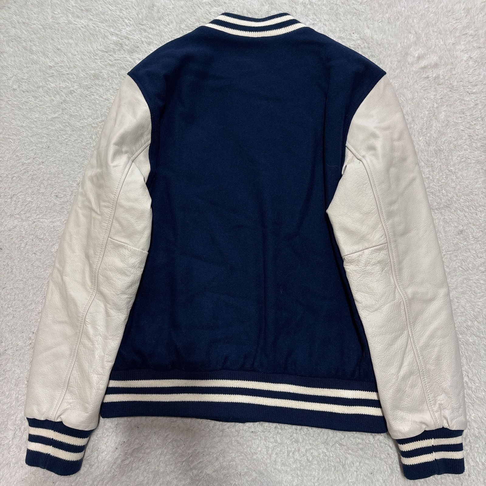 TOMMY HILFIGER トミーヒルフィガー レザー切替スタジャン 裏