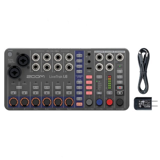 ZOOM ズーム LiveTrak L6ライブ演奏のミックス モニター レコーディングを1台で 3年延長保証 ユーザー登録