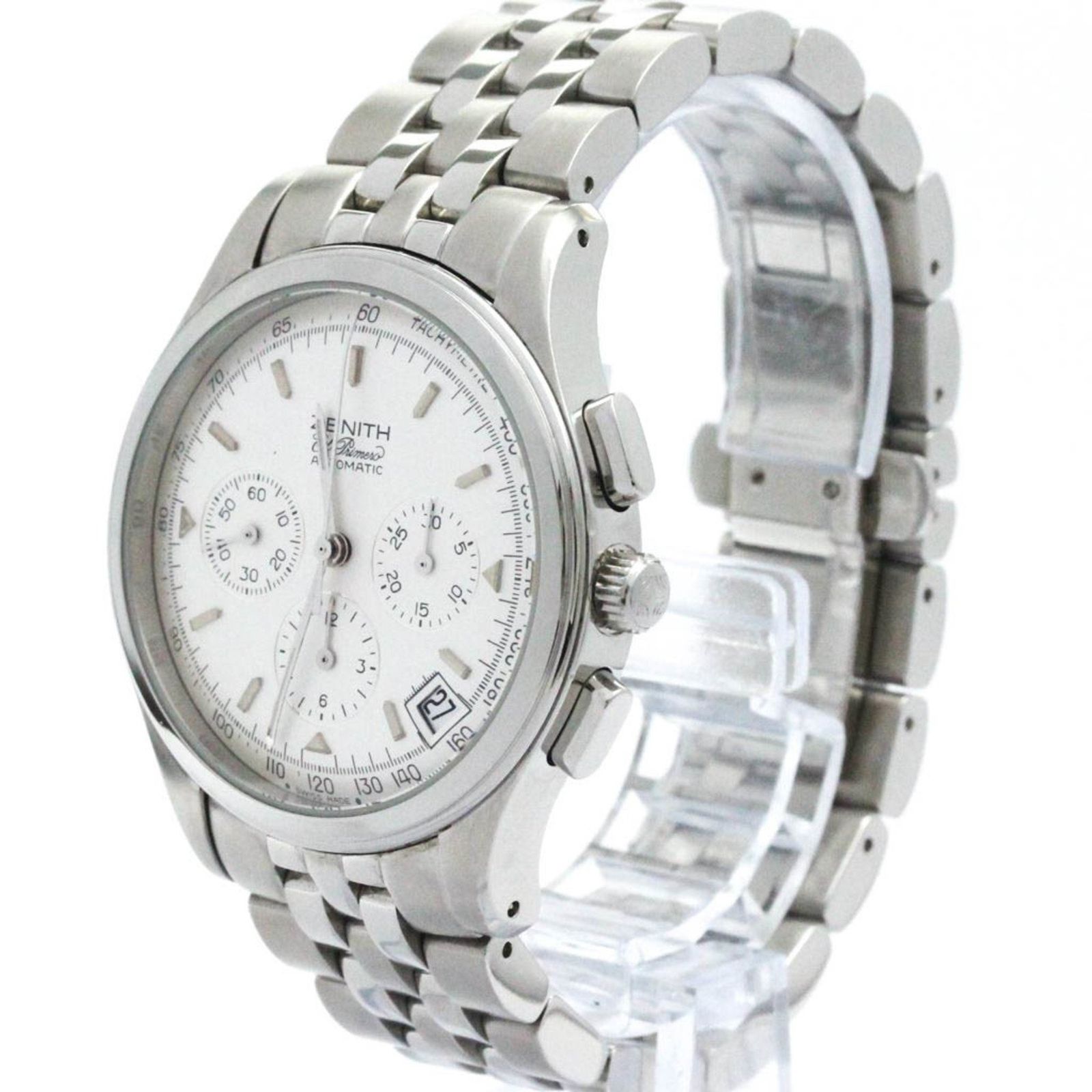 ゼニス ZENITH クラス エルプリメロ クロノグラフ ステンレススチール 自動巻き メンズ 時計 02 0500 400 外装仕上げ済み