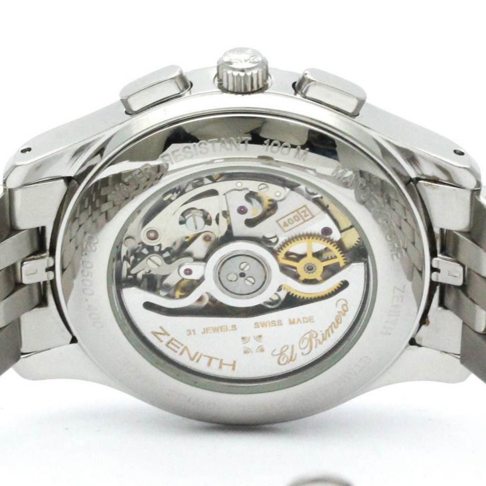  ゼニス ZENITH クラス エルプリメロ クロノグラフ ステンレススチール 自動巻き メンズ 時計 02 0500 400 外装仕上げ済み 自動巻き時計 腕時計(アナログ)