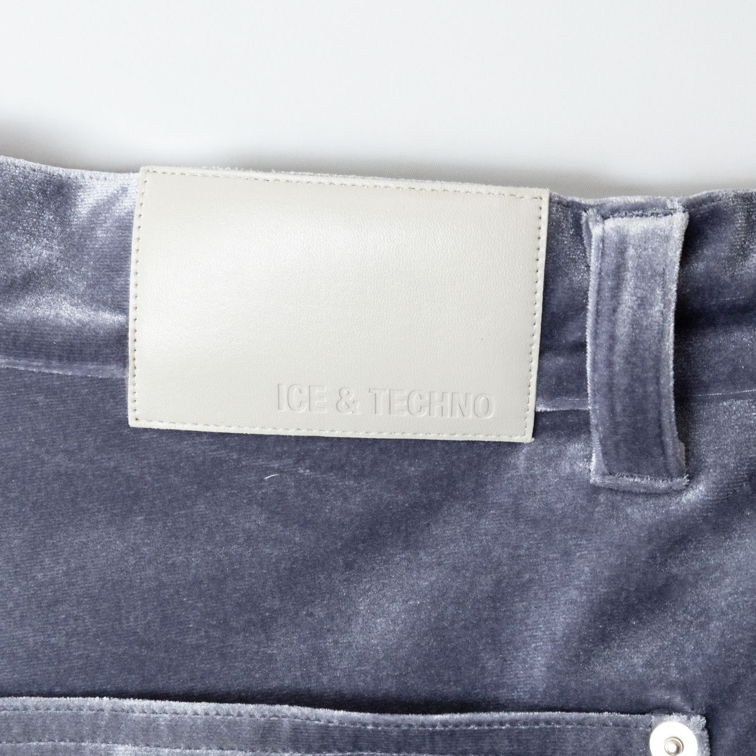  ICE - TECHNO VELOUR DOUBLE KNEE LT.BLUE ダブルニーパンツ ベロアパンツ ボトムス メンズ ライトブルー ワークパンツ カーゴパンツ ペインターパンツ パンツ