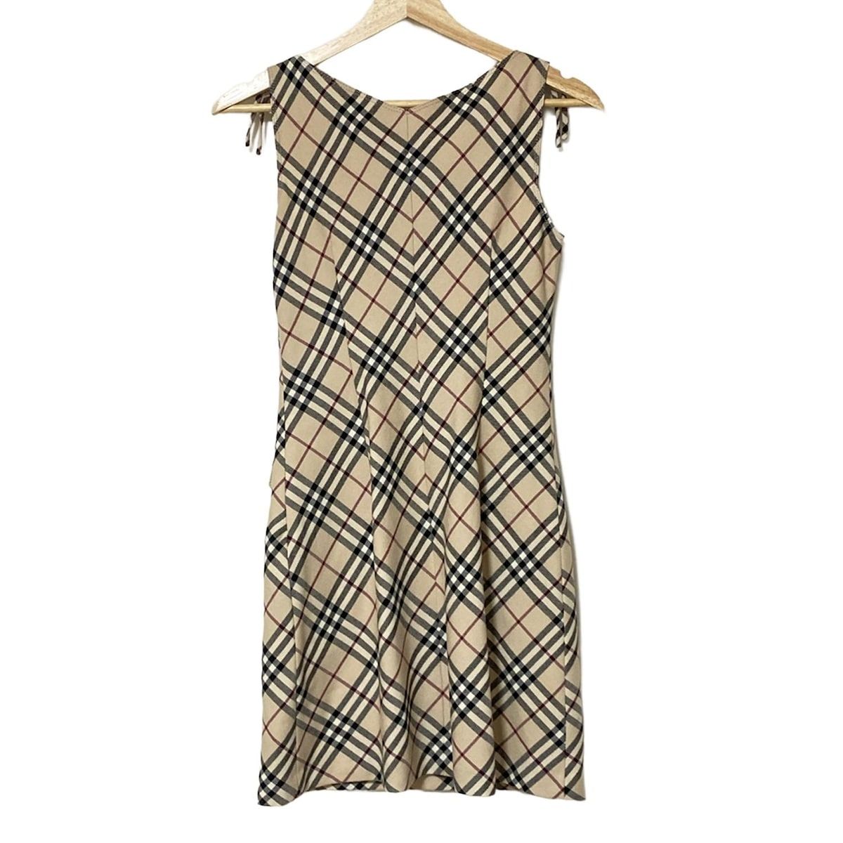 Burberry Blue Label バーバリーブルーレーベル ワンピース サイズ36 S レディース - ベージュ×黒×ボルドー
