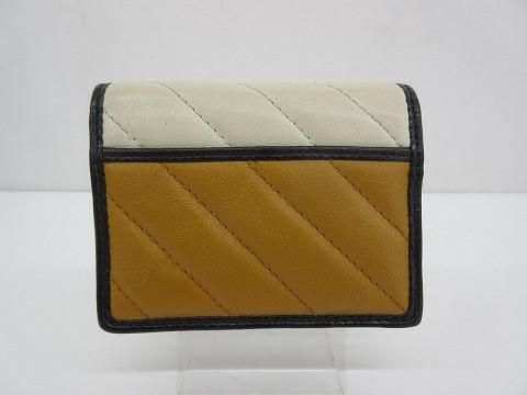 グッチ GUCCI 二つ折り財布 GGマーモント 573811 203887 ホワイト ブラック レディース