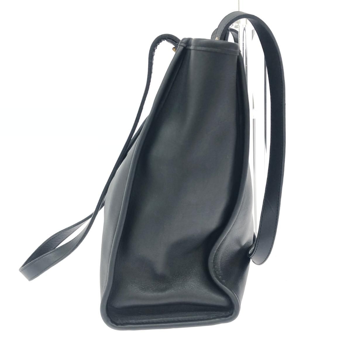 オールドコーチ USA製 ショルダーバッグ グラブタンレザー ブラック 美