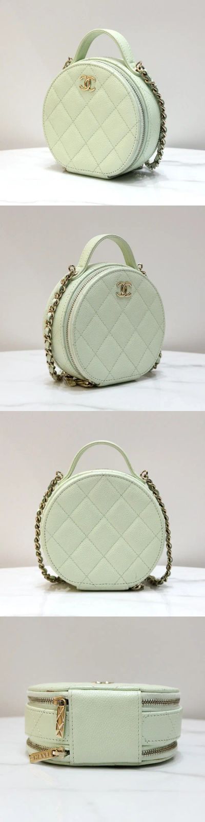 ブランドダオルドンネ シャネルキャビアラウンドトップハンドルクロスバック AP2502