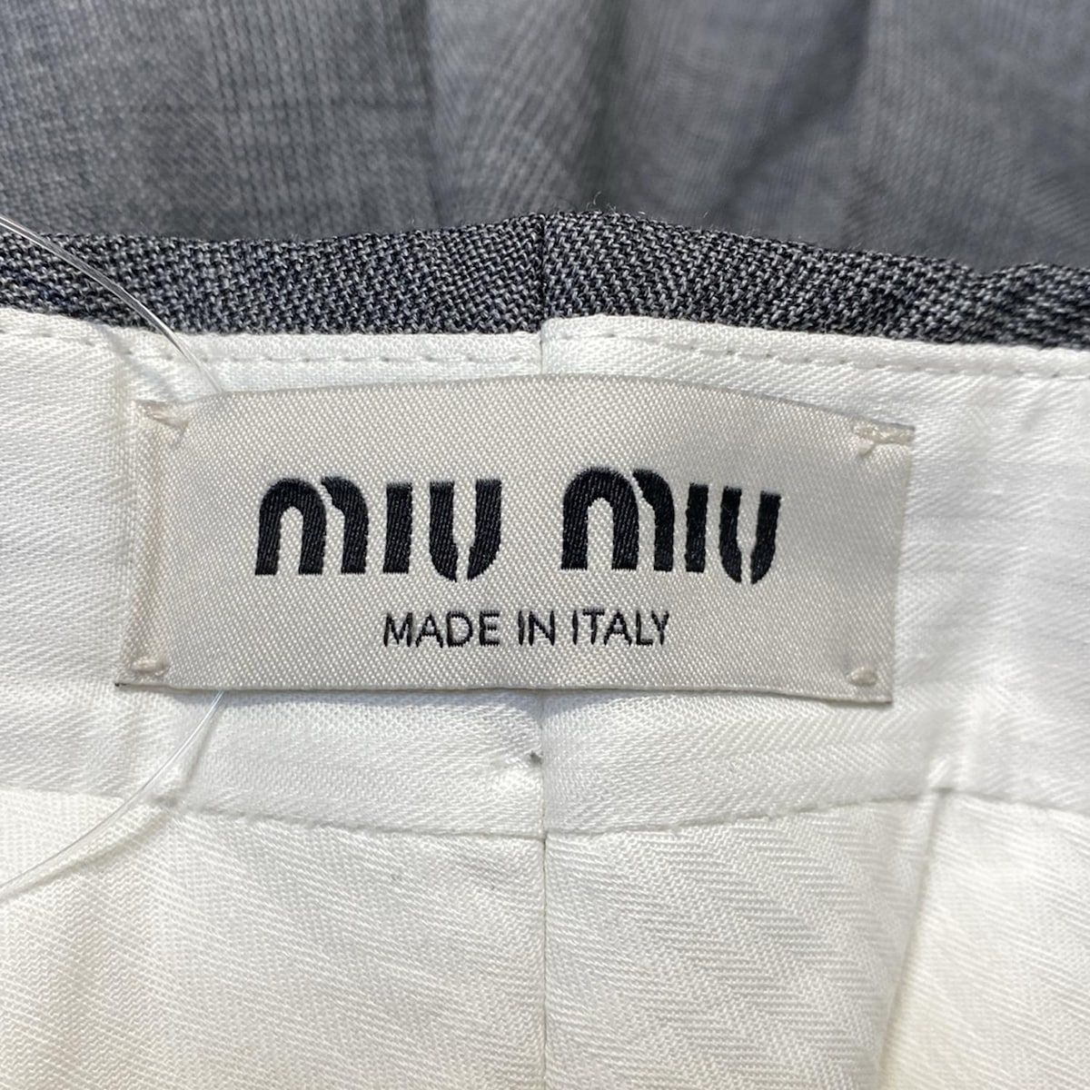 miumiu ミュウミュウ パンツ サイズ36 S レディース - ダークグレー×グレー DECORATOM_COM_BR
