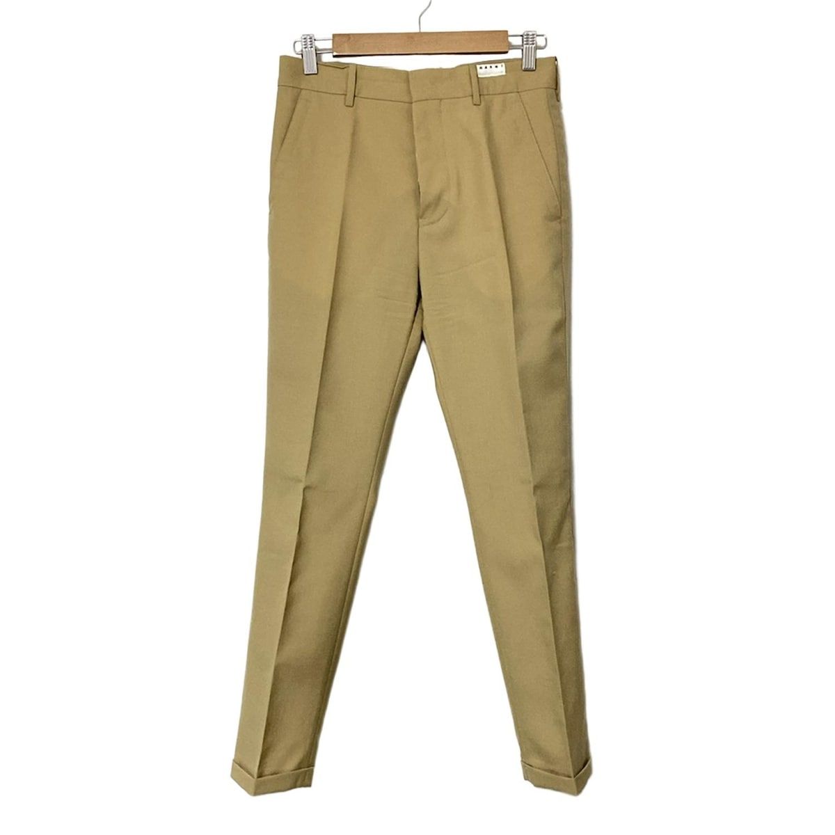 MARNI マルニ パンツ サイズ38 S レディース - PAMAR09MU2 TW839 ベージュ フルレングス ダブル ボタンフライ