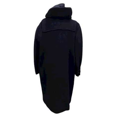 インバーティア INVERTERE ダッフルコート アウター フード ウール ロング丈 長袖 36R 紺 ネイビー