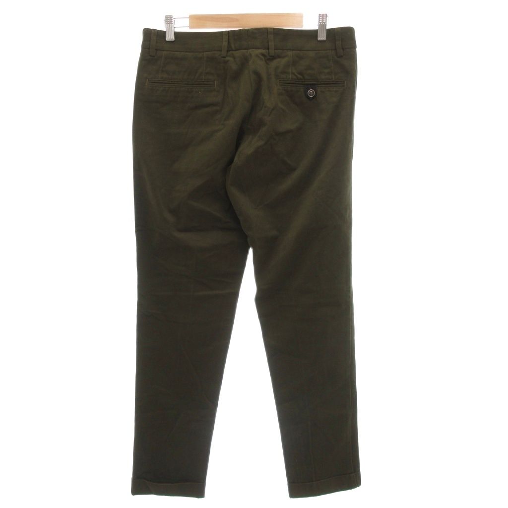ドルチェ-ガッバーナ ドルガバ DOLCE-GABBANA チノパンツ テーパード ツータック 46 カーキ イタリア製 GV GY 19