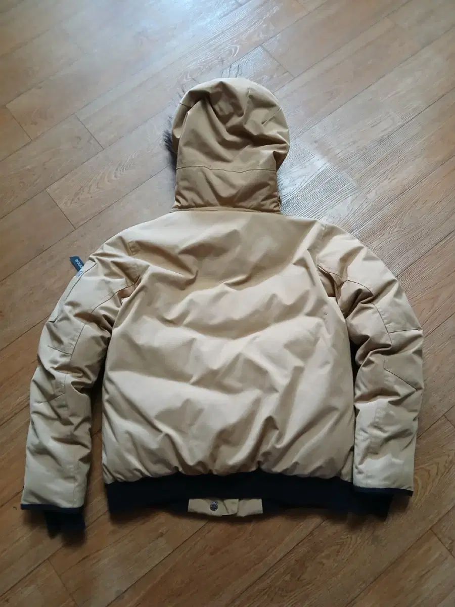 ニュー ンス フード ファー ダウン ベージュ