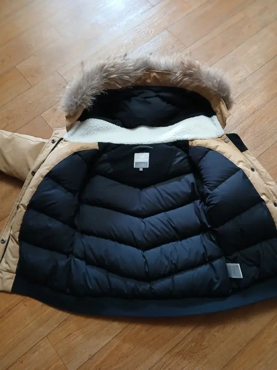  ニュー ンス フード ファー ダウン ベージュ その他 コート