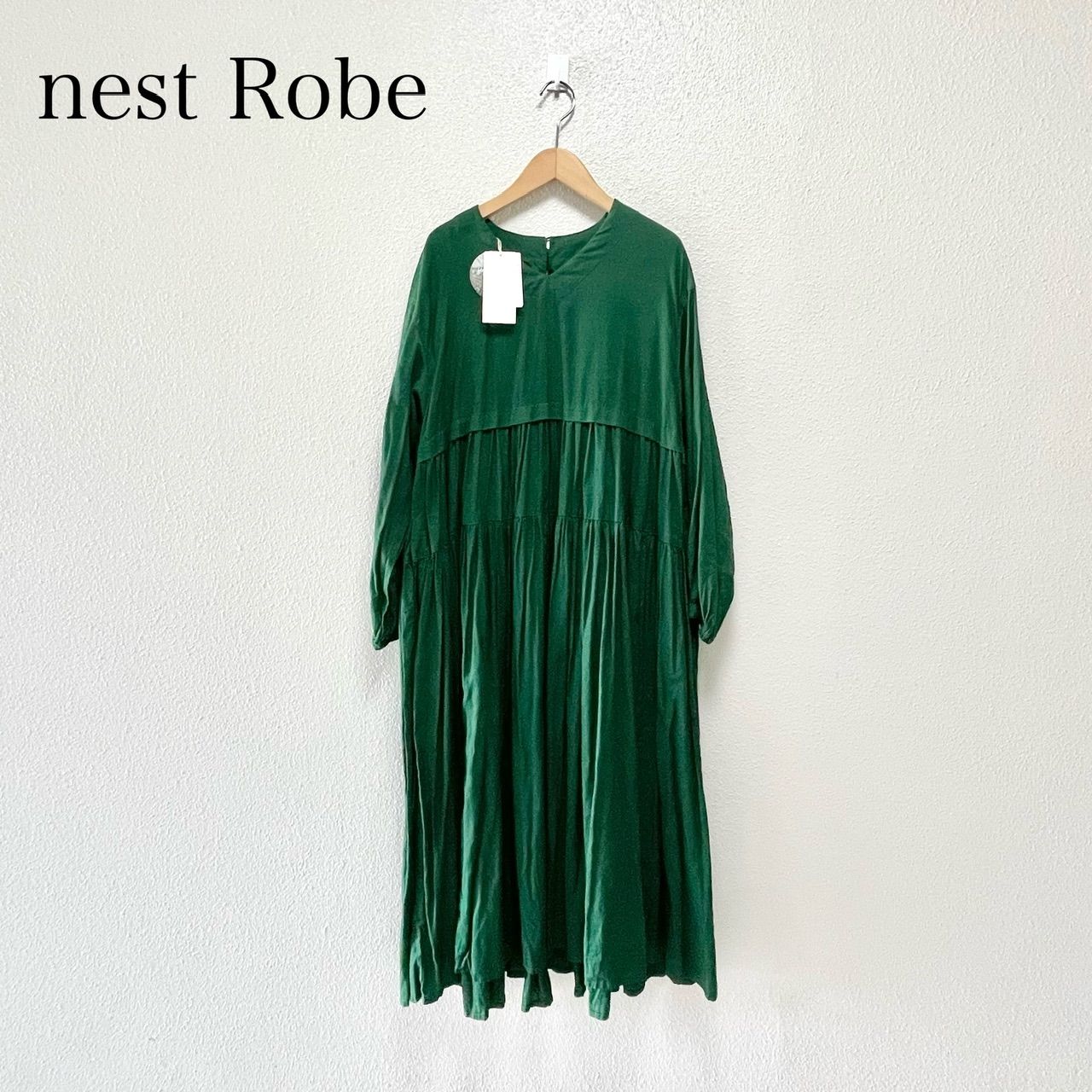 2025AW nest Robe UpcycleLino ネストローブ ギャザーティアード ワンピース