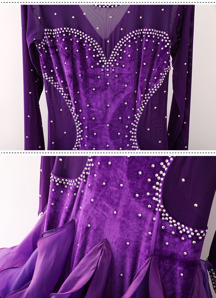 社交ダンス ドレス 社交ダンス衣装 長袖 練習着 広がる裾 発表会用 ワンピース パーティー レッスン着 LLC-HASEGAWATOSO_COM