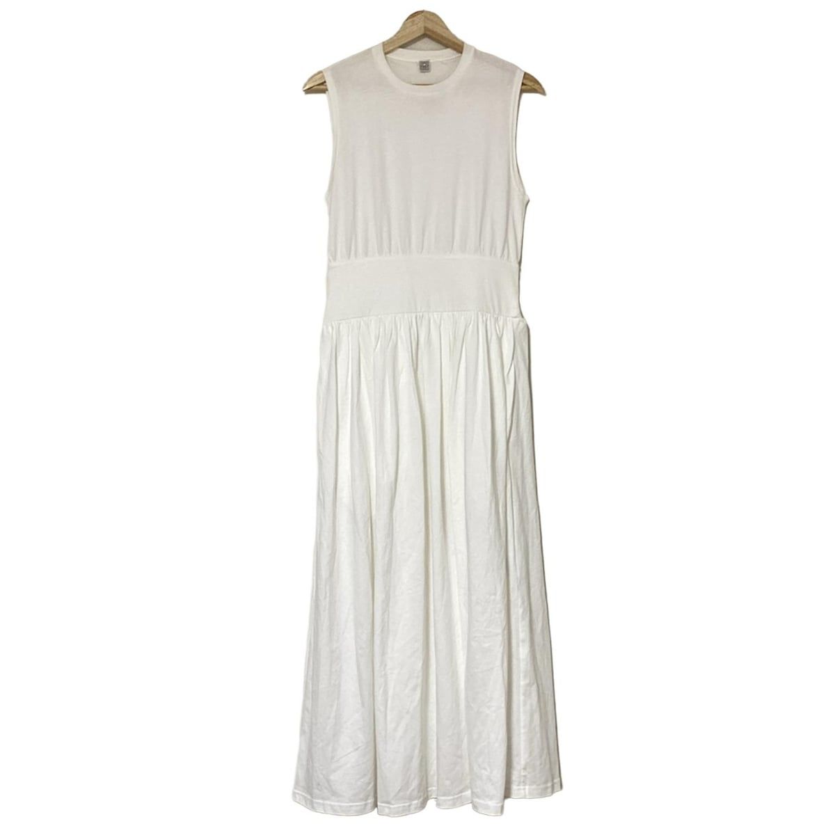 TOTEME トーテム ワンピース サイズS レディース 白 クルーネック ノースリーブ マキシ丈