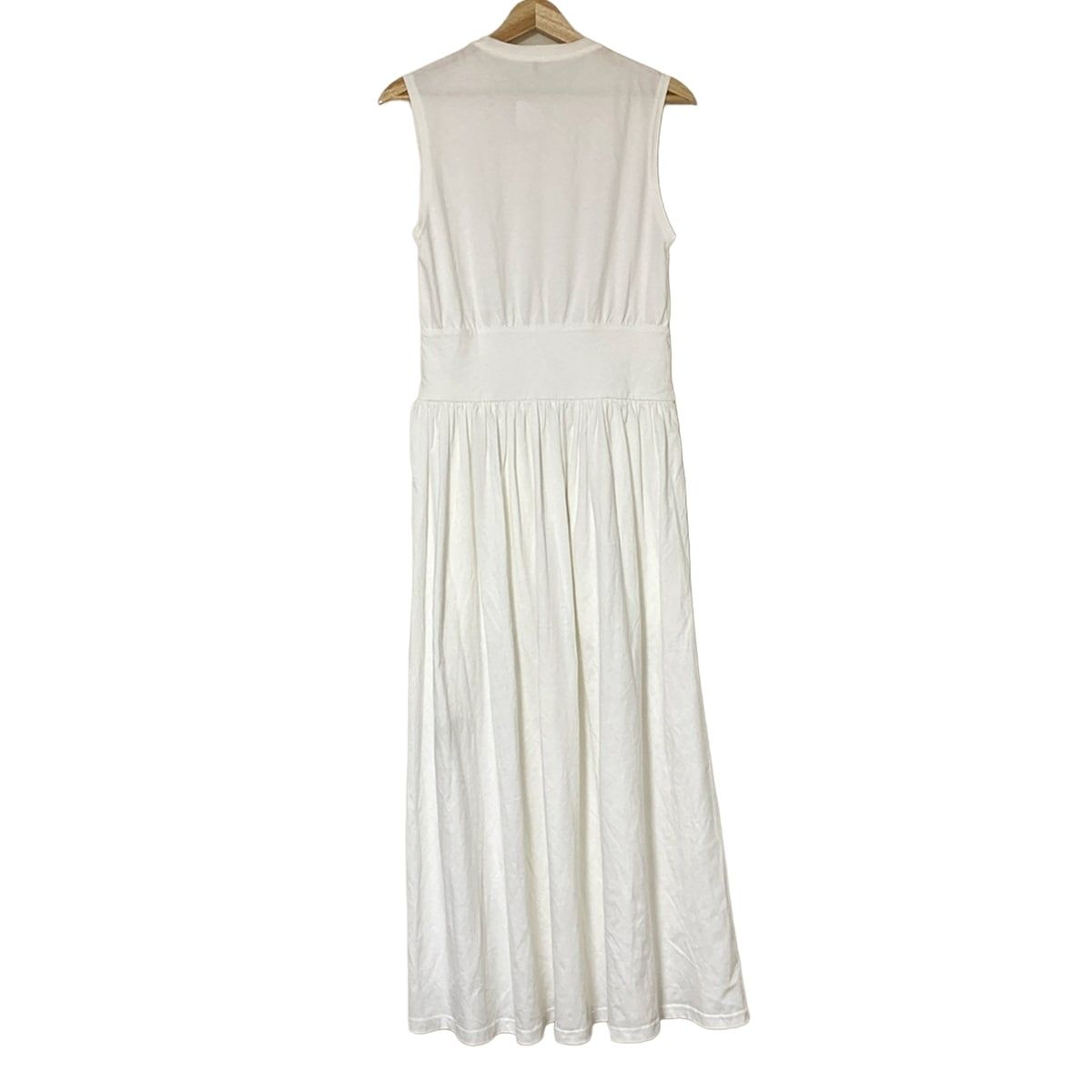 TOTEME トーテム ワンピース サイズS レディース - 白 クルーネック ノースリーブ マキシ丈