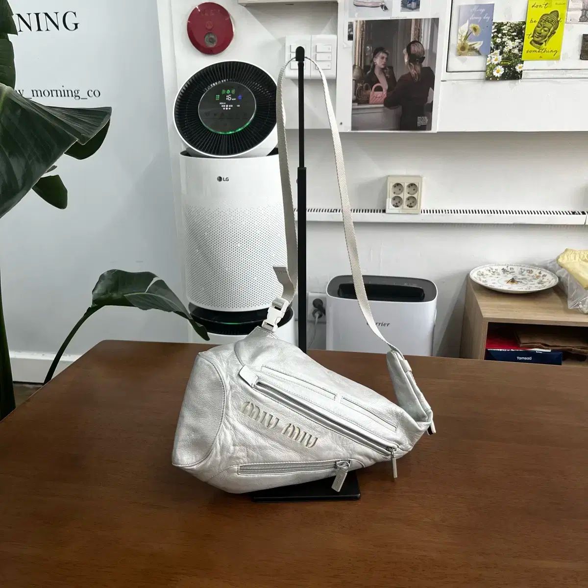 ミュウミュウ シルバー ヒップバッグ