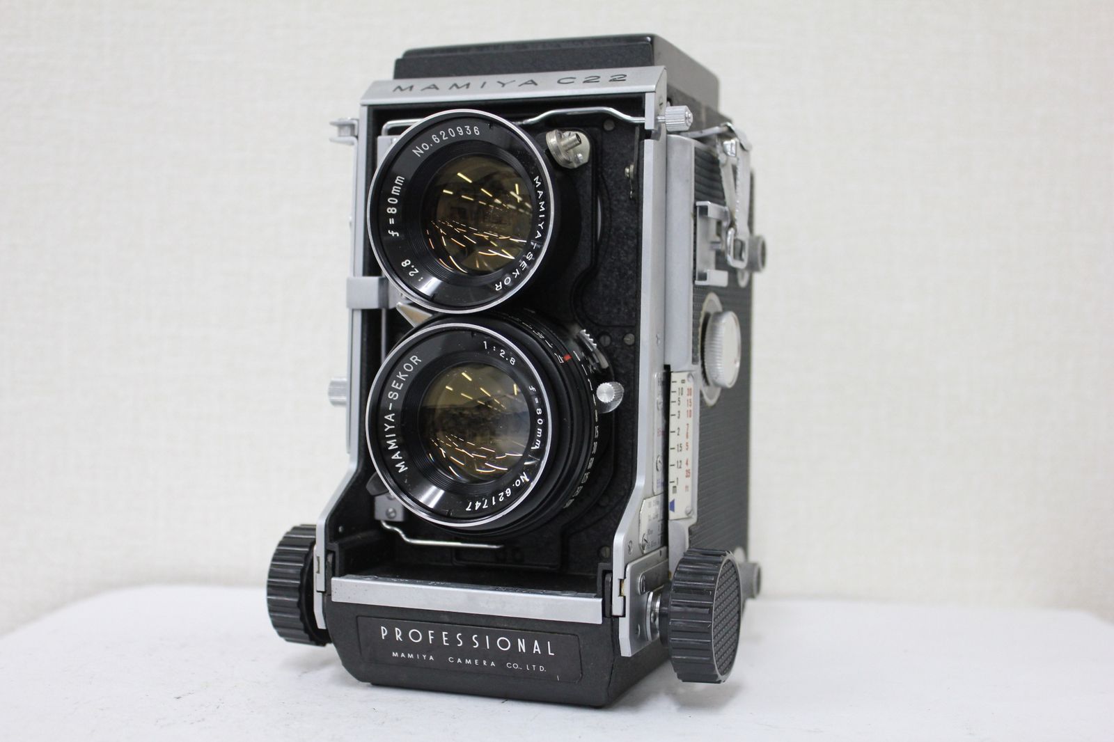 返品保証 マミヤ Mamiya C22 PROFESSIONAL SEKOR 80mm F2.8 二眼カメラ e3592