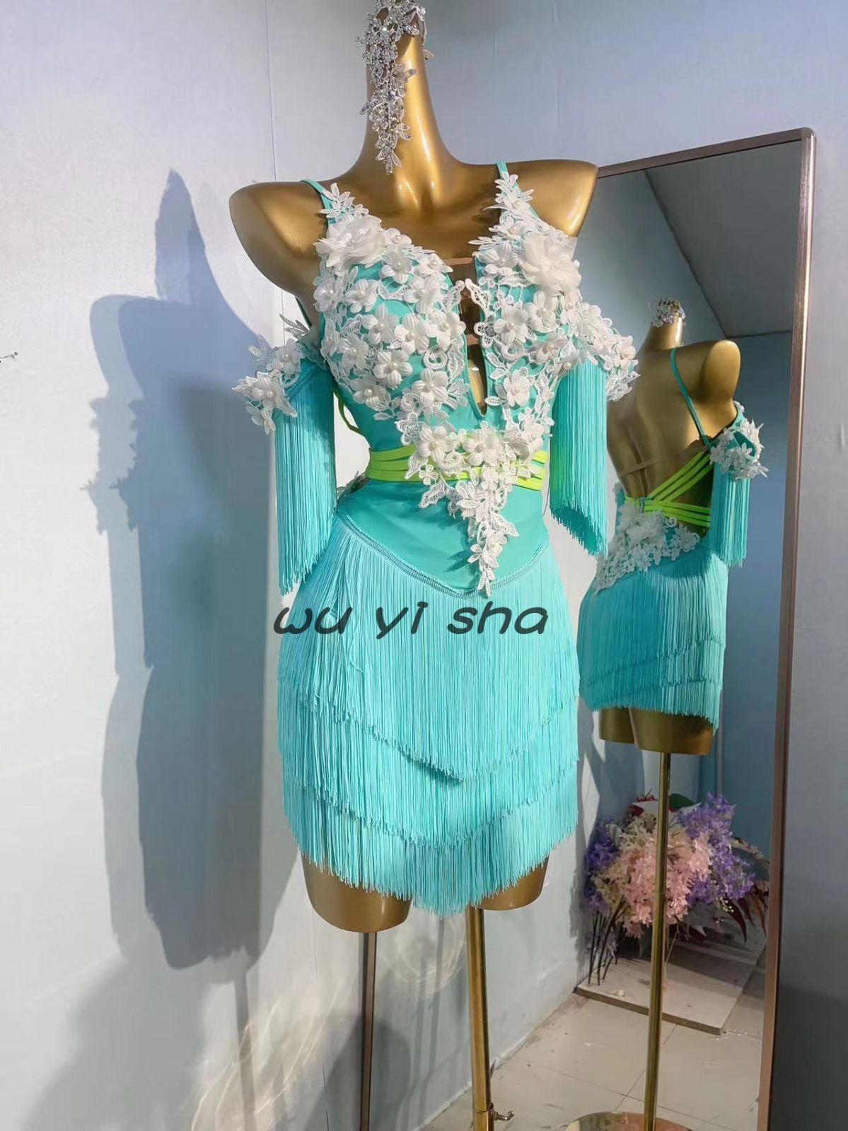 ラテンダンス衣装 フリンジドレス