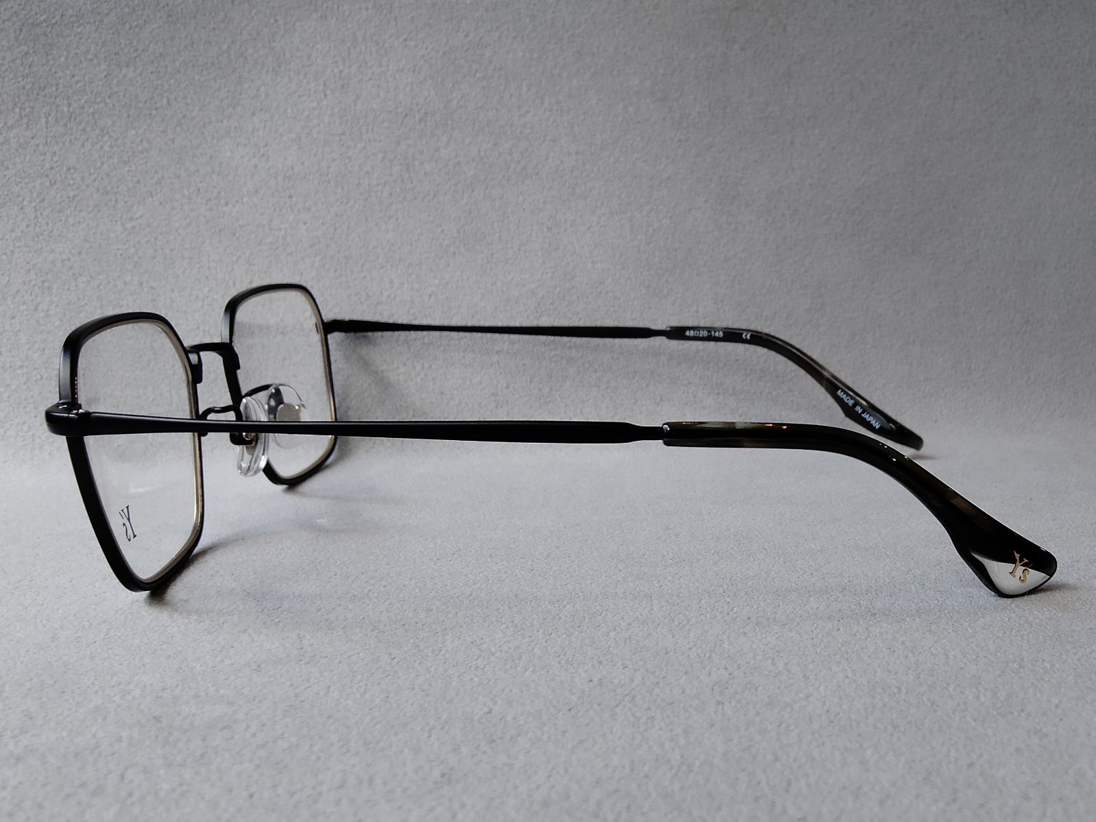Y's ワイズ  レディース 眼鏡 メガネ フレーム 81-0031-2 Y's (ワイズ) EYEWEAR 81-0031-2 // BLACK HALF MATTE ＆ BEIGE ［made