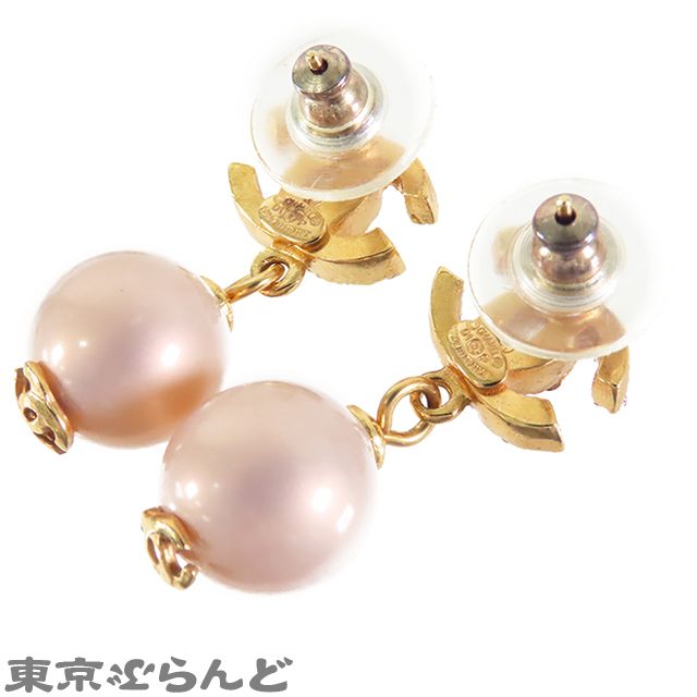 シャネル CHANEL ココマーク ピアス ゴールド メタル コスチュームパール ラインストーン GP 01P イヤリング レディース 101829621
