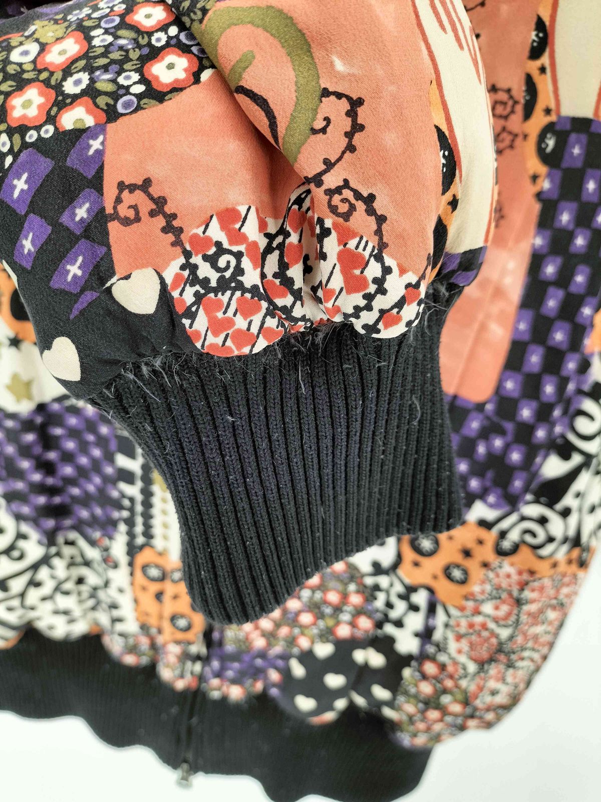 ツモリチサト TSUMORI CHISATO 裏地 総柄 絹 シルク リバーシブル