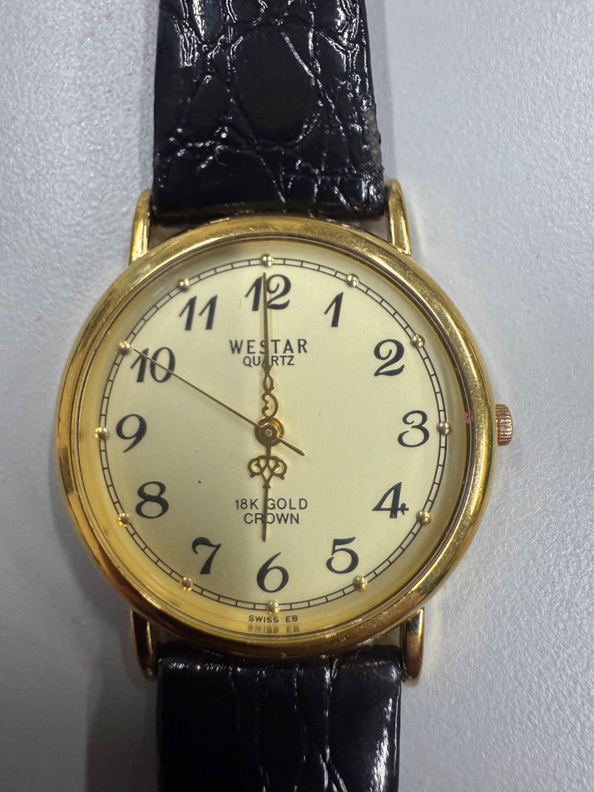 a 1 WESTER ウェスター 18 K GOLD CROWN クォーツ不動