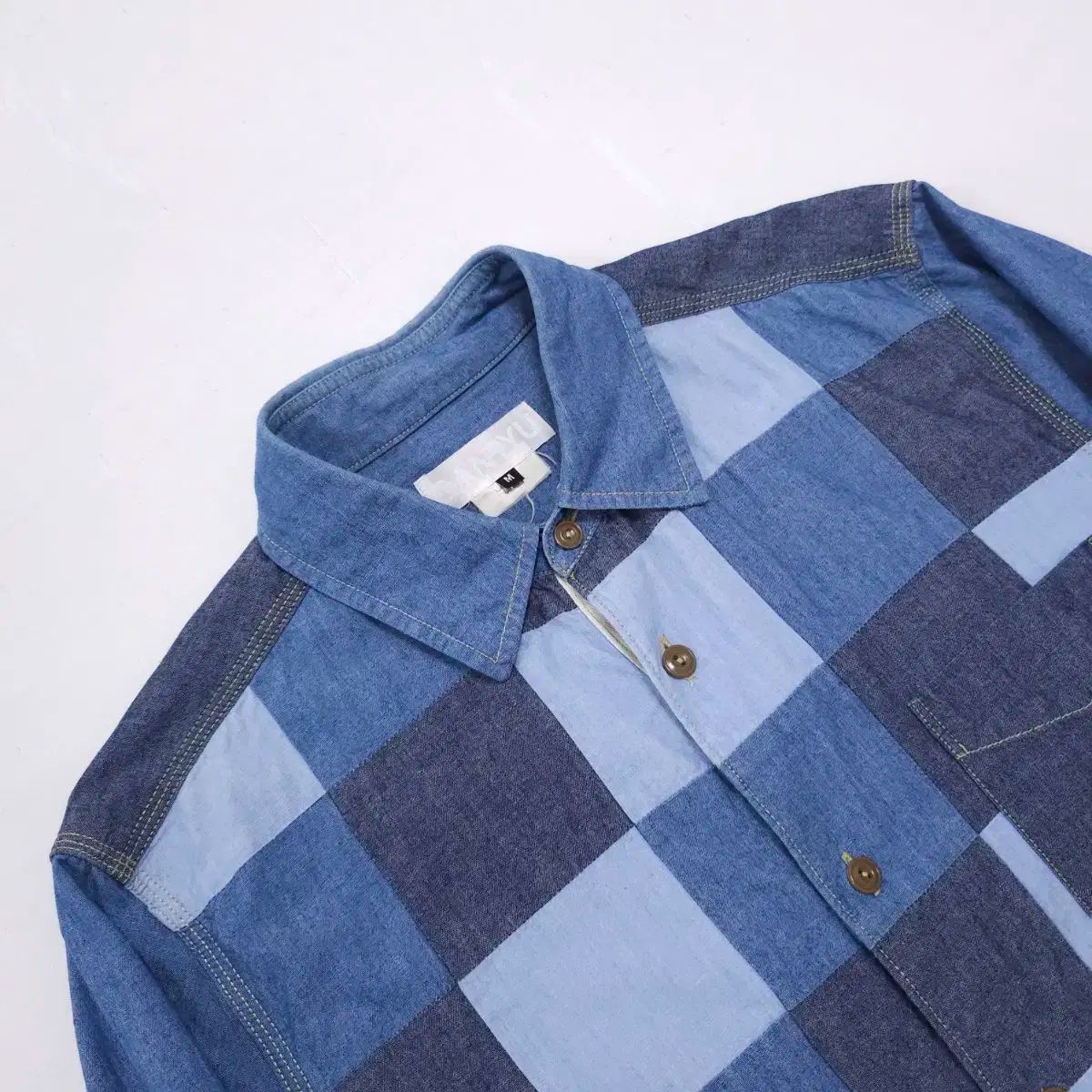 GANRYU COMME des GARCONS パッチワーク デニムシャツ