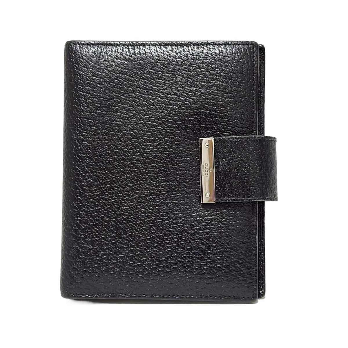 GUCCI グッチ 手帳 メタルバー 115240 黒 レザー