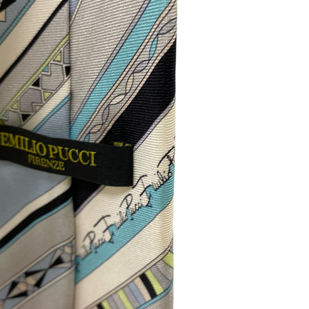 EMILIO PUCCI エミリオプッチ ネクタイ メンズ - グレー×ライトブルー×マルチ レジメンタル
