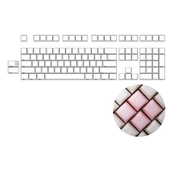 EscapeKeyboard エスケープキーボード EscapeKeyboard POM JeLLY Keycaps single colour kits Strawberry 2637949