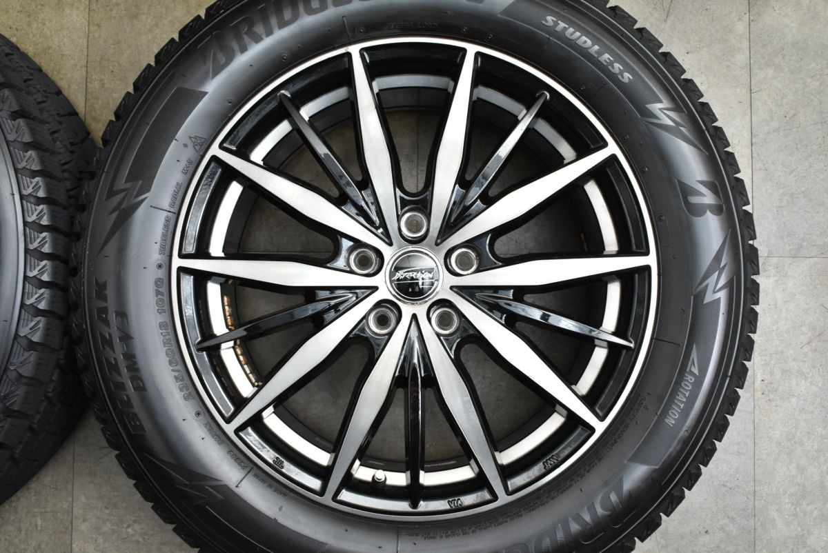  バリ溝 F Direction 18 in 9 J 48 PCD 114 3 ブリヂストン ブリザックDM V 235 60 R レクサス RX CX 5 7 レガシィアウトバック CR 18インチ タイヤ ホイールセット