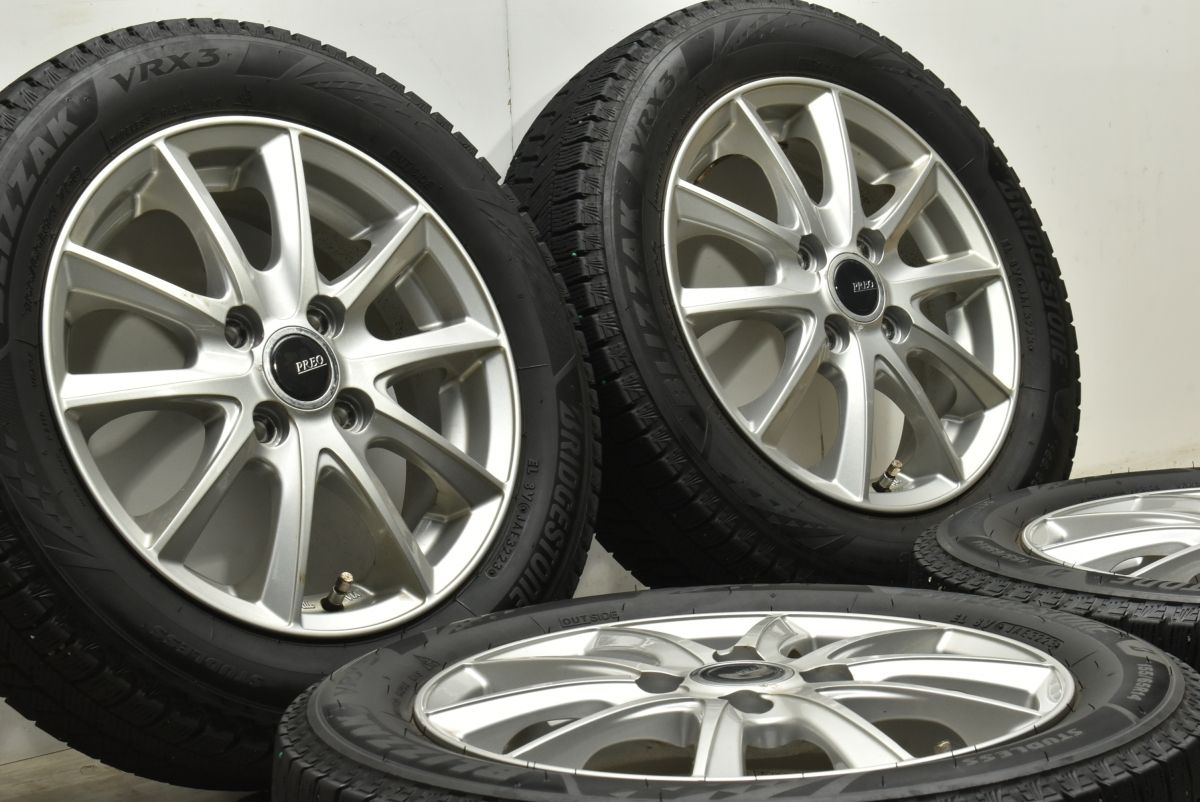 良好品 PREO 14 in 4 5 J 45 PCD 100 ブリヂストン ブリザック VRX 3 155 65 R N BOX ONE デイズ アルト スペーシア デリカミニ 可