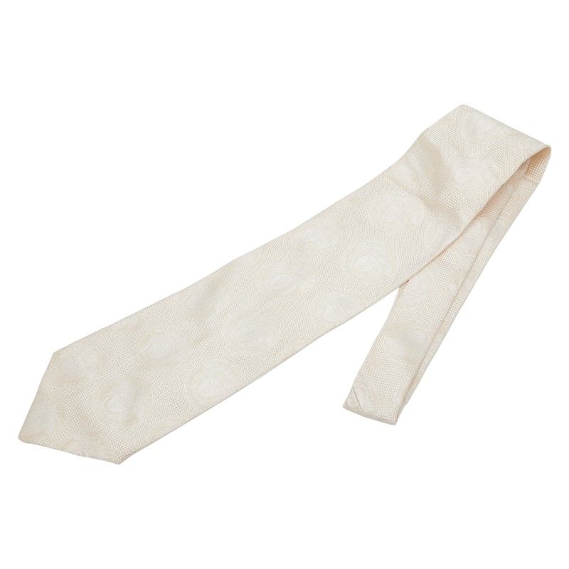 ヴェルサーチェ メデューサロゴ ベージュ シルク メンズ VERSACE 1-0240233