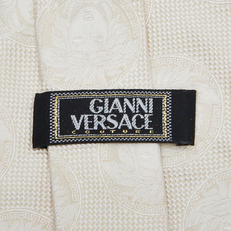 ヴェルサーチェ メデューサロゴ ベージュ シルク メンズ VERSACE 1-0240233