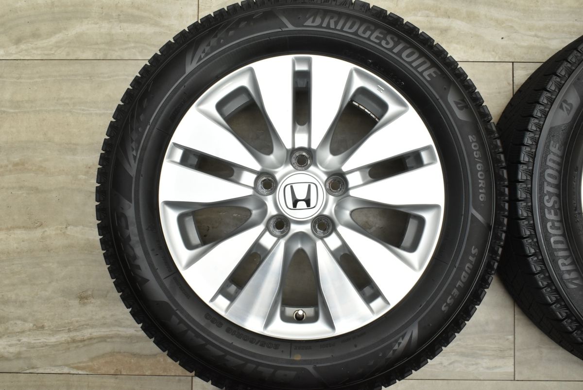  バリ溝品 ホンダ RK 5 ステップワゴン 16 in 6 J 50 PCD 114 3 ブリヂストン ブリザック VRX 205 60 R ストリーム RG RF系にも 16インチ タイヤ ホイールセット