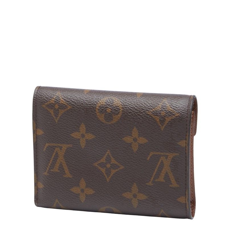 ルイ ヴィトン モノグラム ポルトフォイユ ヴィクトリーヌ M62472 ブラウン PVC レザー レディース LOUIS VUITTON 1-0240236