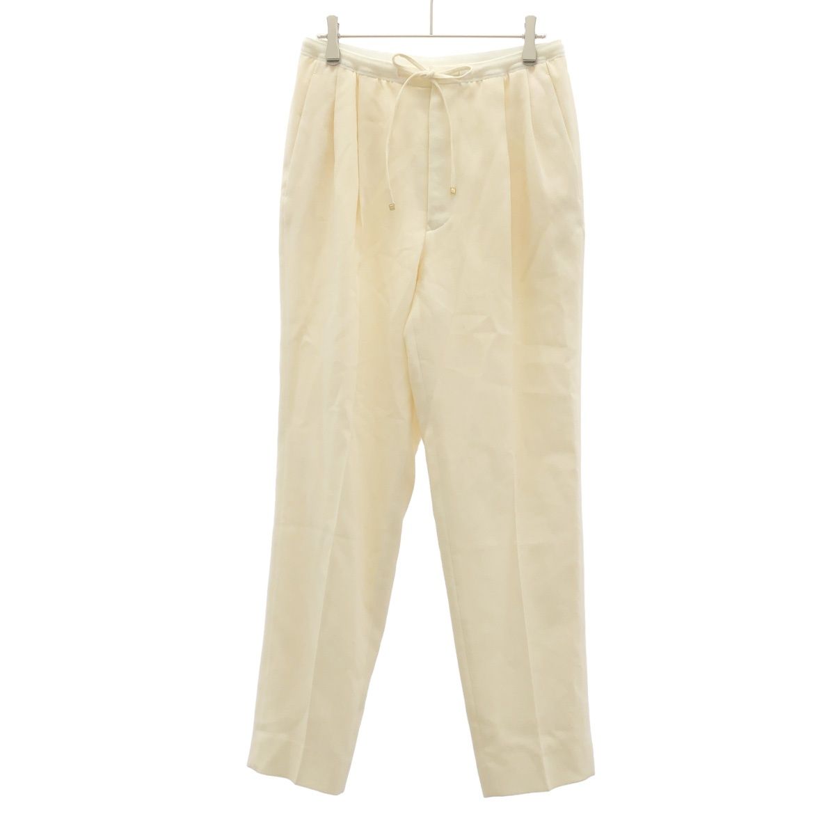 Drawer ドゥロワー 22AW ウールジョーゼットパンツ 6514-236-1239 アイボリー系 38