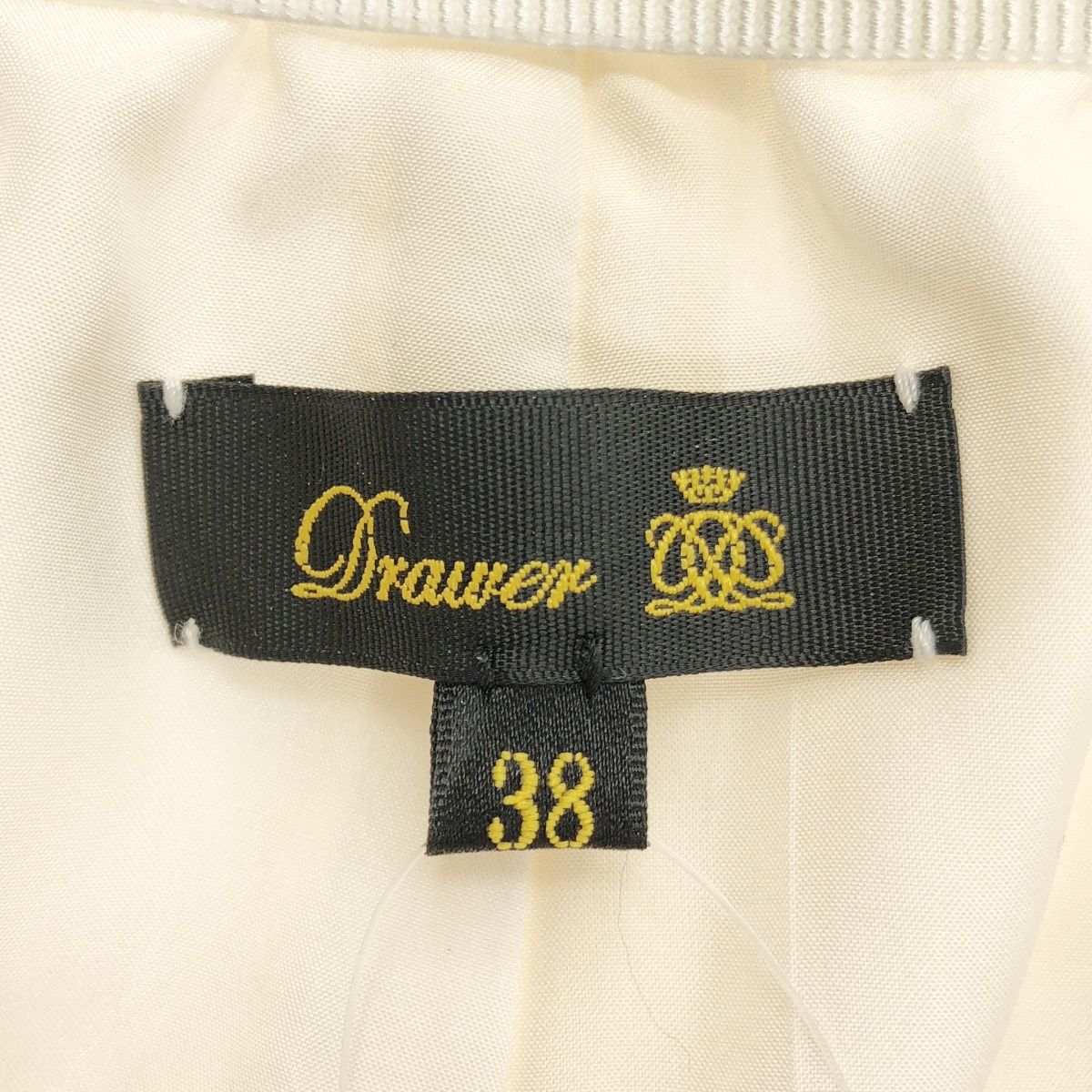 Drawer ドゥロワー 22AW ウールジョーゼットパンツ 6514-236-1239 アイボリー系 38 WWW_SMP1DAWEKUDUS_SCH_ID