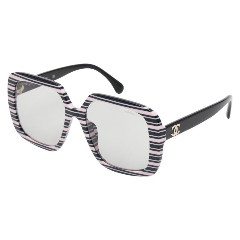 シャネル サマーソルスティス ココ ビーチ スクエア シェイプ ピンク ブラック プラスチック レディース CHANEL 1-0241149